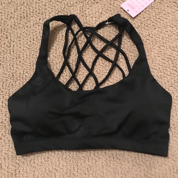 *LAST ONE* Black Strappy Sports Bra - Picture 3 of 4